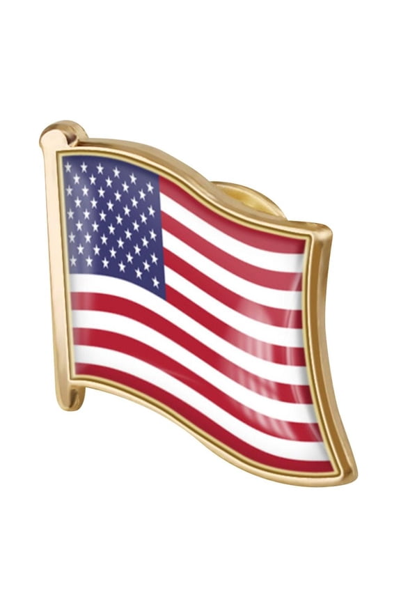 1PC American Flag Pin Badge Metal Enamel Lapel Pin Brooch USA United States of Flag Lapel Pin Novelty Accessory