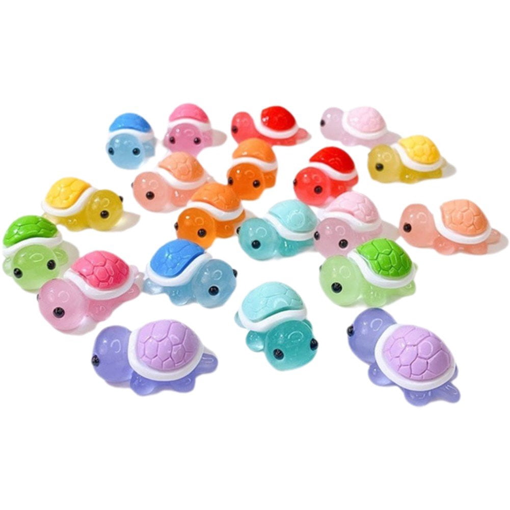 vlrwzc 20PCS Luminous Mini Resin Turtles Sea Turtles Figurines Glow in ...