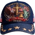 thumbnail image 1 of vlrwzc 250th Anniversary USA Baseball Cap 1776-2026 Eagle Embroidered Hat, 1 of 7