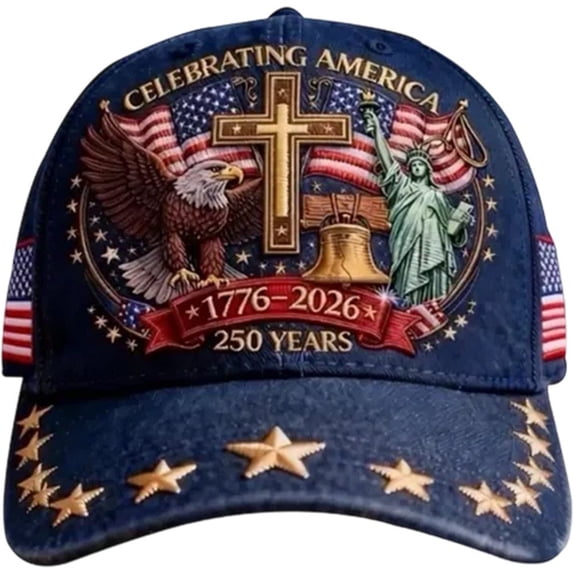 vlrwzc 250th Anniversary USA Baseball Cap 1776-2026 Eagle Embroidered Hat