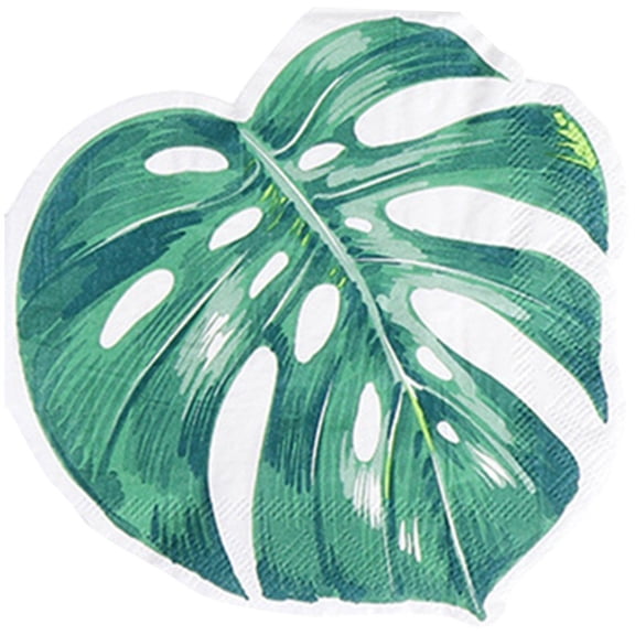 vlrwzc 2Packs Leaf Animal Shape Disposable Paper Napkins Jungle Theme Party Tableware