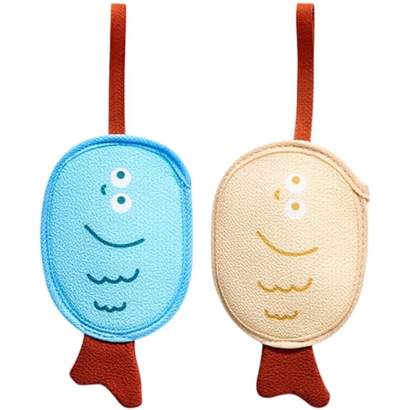 vlrwzc 2Pcs Fish Design Soap Foaming Net Mesh Soap Bags with Hanging Rope Exfoliating Soap Pouch for Shower and Bathroom Use