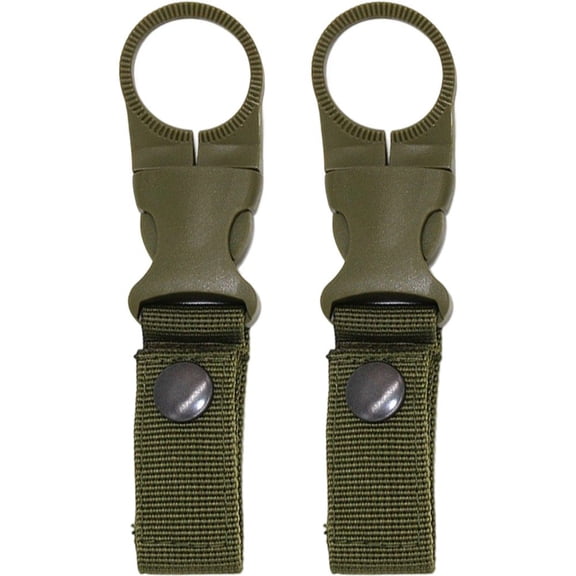vlrwzc 2Pcs/Set Outdoor Bottle Holder Belt Water Bottle Holder Clip Nylon Webbing Buckle Hook Water Bottle Holder Clip for Camping