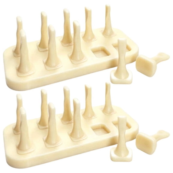 vlrwzc 2Sets Nail Stand Display, Non-Magnetic Press On Nails Practice Holder