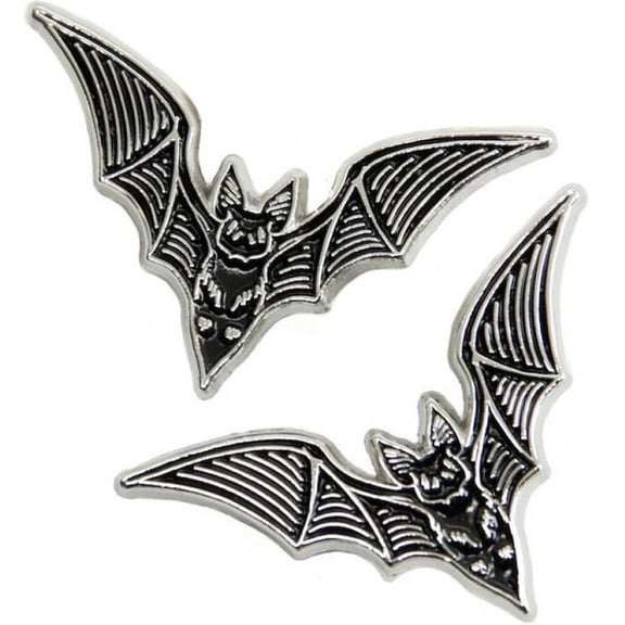 vlrwzc 2pcs Bat Enamel Pin Alternative Goth Witchy Style Halloween Gift Bat Lapel Jewelry Halloween Accessory