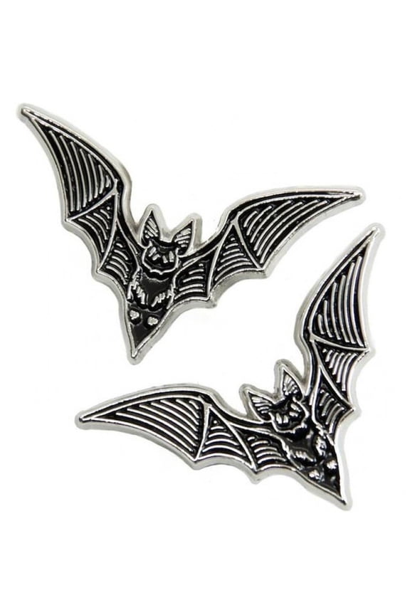 2pcs Bat Enamel Pin Alternative Goth Witchy Style Halloween Gift Bat Lapel Jewelry Halloween Accessory