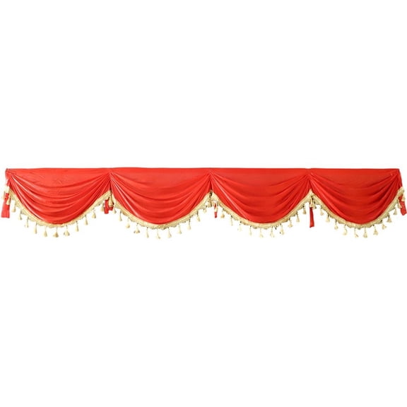 vlrwzc 300cm Wave Valance Drape Panel Wedding Party Stage Backdrop Curtain