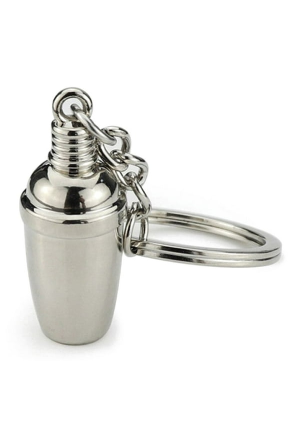 3D Mini Shaker Keychain Stereo Cocktail Pendant Bar Wineware Bartender Keychain Party Gift Car Key Ring Personalized Gift
