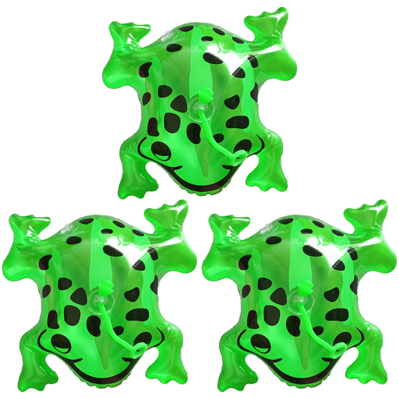 vlrwzc 3pcs Frog Inflatable Toy Bouncing 's Night Market PVC Elastic Frog Turtle Exquisite And Compact Gift