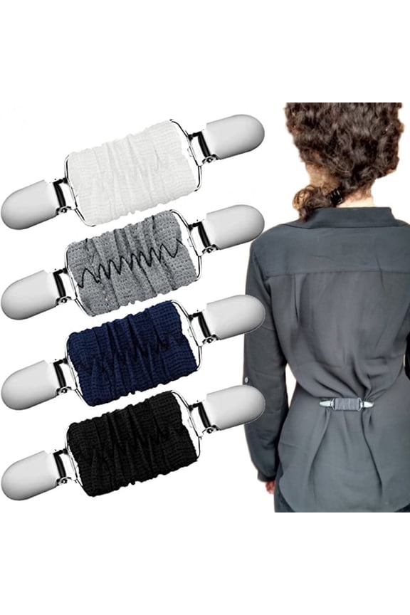 4 Pcs Fit Dress Cinch Clips, Scarf Clip, Retro Cardigan Collar Clips, Shirt Clip, Dresss Clips Back Cinch, Shawl Clip Sweater Clips for Women