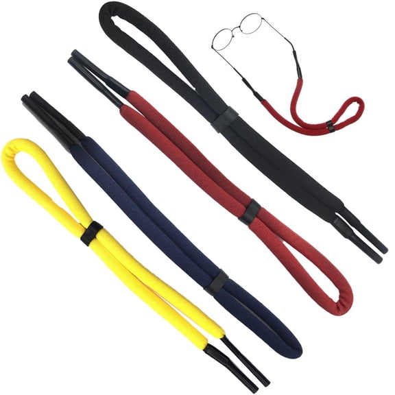vlrwzc 4Pcs Floating Sunglass Strap Adjustable Floating Foam Glasses Strap Eyewear Retainer Safety Sport Sunglasses Strap Unisex