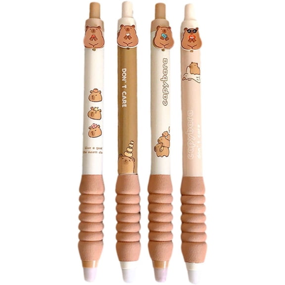 vlrwzc 4Pcs/Set Cartoon Bear Pen Ballpoint Kawaii Cute Blue Ink Pens for Individual Gift Office Supplies