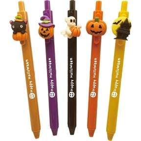 vlrwzc 5Pcs Ink Gel Pens Pumpkin Ghost Gel Pen Funny Pumpkin Ballpoint Pen Writing Gel Ink Pens for Halloween Party Bag Fillers Stationery Supplies