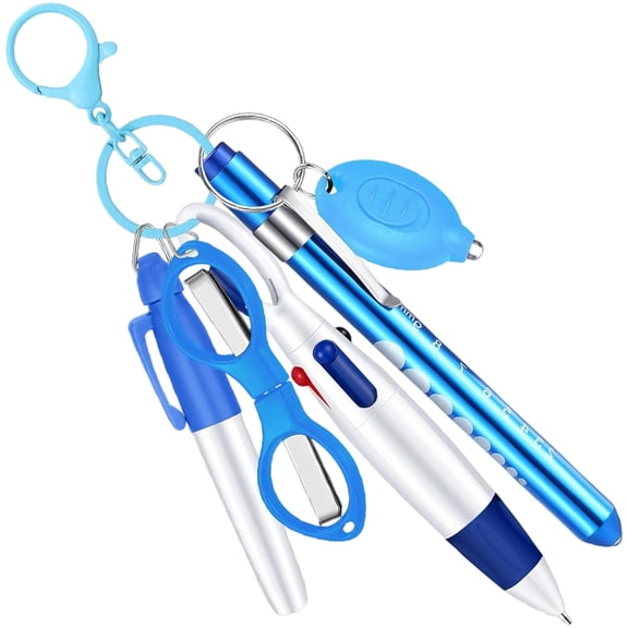 vlrwzc 6in1 Multifunction Nurse Ball Pen Set Retractable Nurse Pen Set Flashlight Keychain Ballpoint Modern Nurse Tool Accessory Set