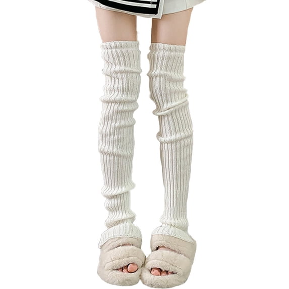vlrwzc 70CM Lengthened Leg Warmers Women's Lolita Long Socks JK College Style Knitted Warm Socks Autumn Winter Over Knee Boot Cuffs
