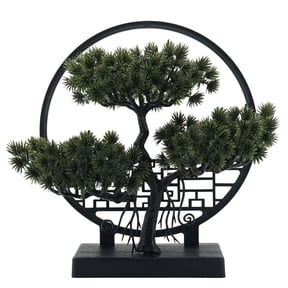 vlrwzc Artificial Pine Tree Set Simulated Bonsai Features Ornaments Chinese - Style Desktop Screen Ornament