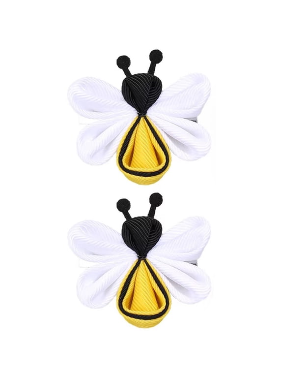 Bee Hair Clips 2Pcs Cute Bee Alligator Hair Clips Barrettes Honeybee Hair Side Clips Metal Hair Grips