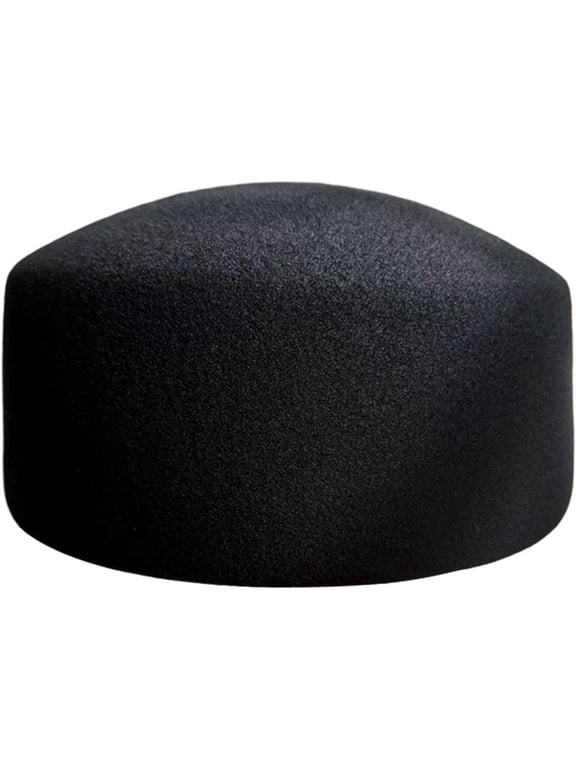 Beret Hat Women Winter Wool Short Brim Flat Beret British Pillbox Hat Ladies French Elegant Fedoras Sailor Captain