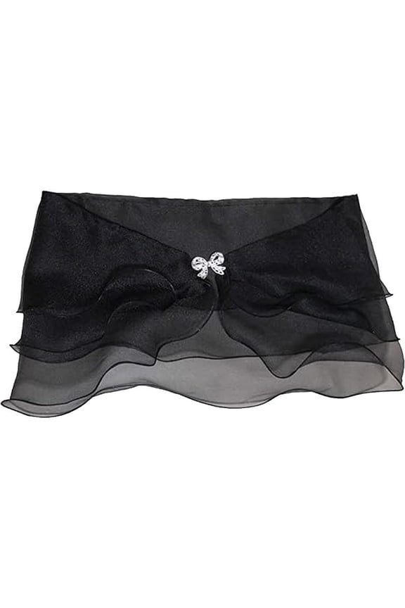 Bridal Lace Shawl Women Evening Party Shrug Chiffon Shawls Dress Cover Up Shoulder Cape Wedding Dress Accessories