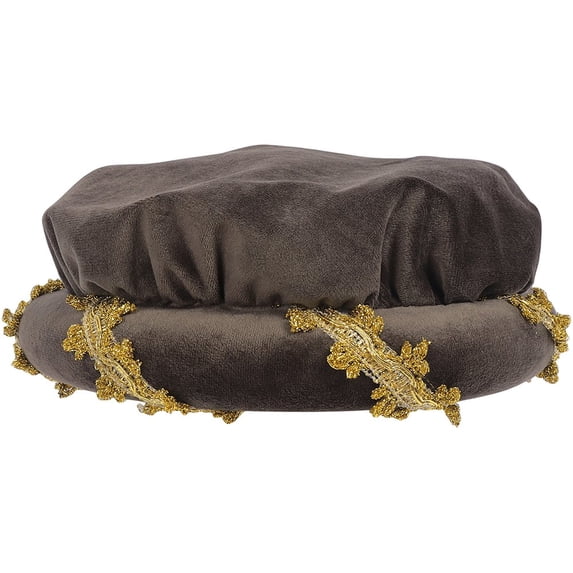 vlrwzc Brown Renaissance Beret Hat Medieval Themed Event Beanie Cap