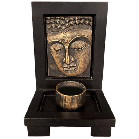 vlrwzc Buddha Face Candle Holder Southeast Asian Style Tealight Holder Collectable Artwork Candlestick for Home Decoration