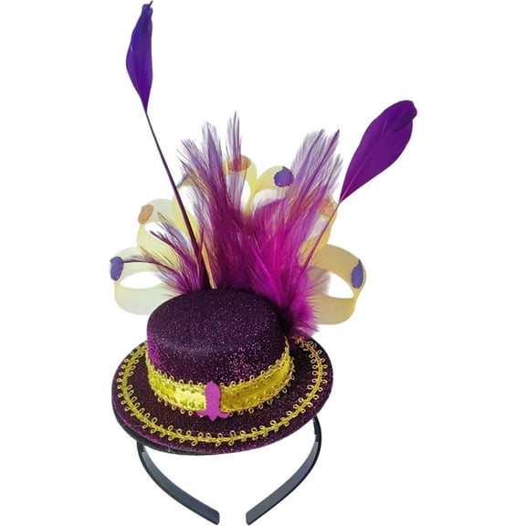 vlrwzc Carnival Feather Headband Hat Party Tea Party 20s 50s 80s Headband Hat