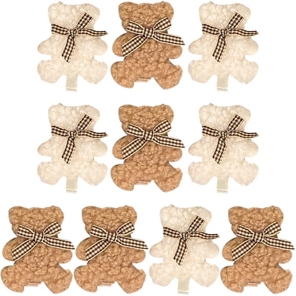vlrwzc Cartoon Animals Plush Hair Clips For Women Cute Bear Bangs Hairpins Barrettes Headdress Trendy Hair Accessories