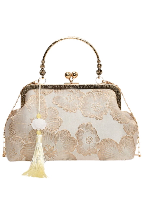 Chinese Style Embroidered Shoulder Bag Elegant Handbag Retro Small Bag Wedding Party Luxury Designer Women Evening