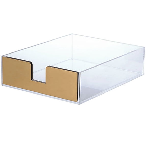 vlrwzc Clear Acrylic Memo Pad Holder Desk Sticky Notes Dispenser for Home Office