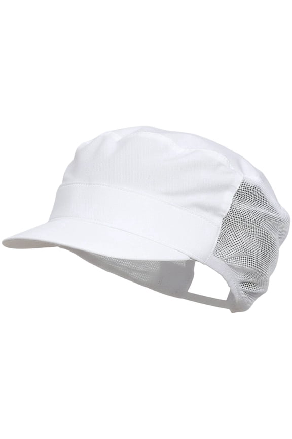 Cloth Work Hat Chic Food Service Work Wear Cooking Hygienic Cap Smoke-proof Dust Breathable Mesh Chef Hat Hotel Restaurants