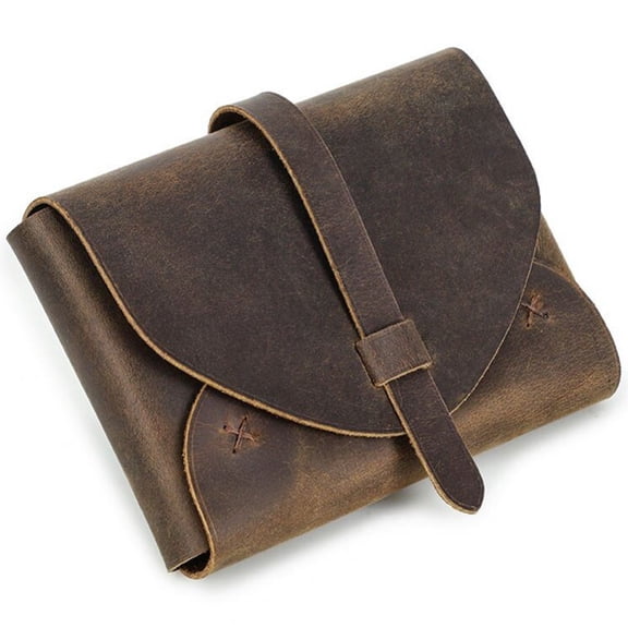 vlrwzc Crazy Horse Leather Handmade Book Cover Wrapper Journal Organizer Protector for Notebook