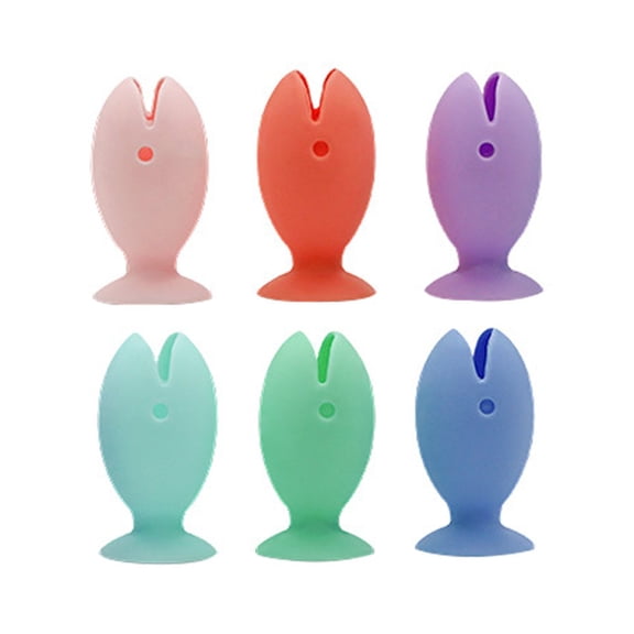 vlrwzc Cute Cartoon Fish Silicone Toothbrush Holder Mini Toothbrush Base Bathroom Toothbrush Storage Tool Toothbrush Bracket