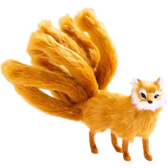 vlrwzc Cute Plush Nine-Tailed Fox Handmade Soft Fox Plushy Doll Exquisite Foxes Plush Figure Home Decorations for Adults