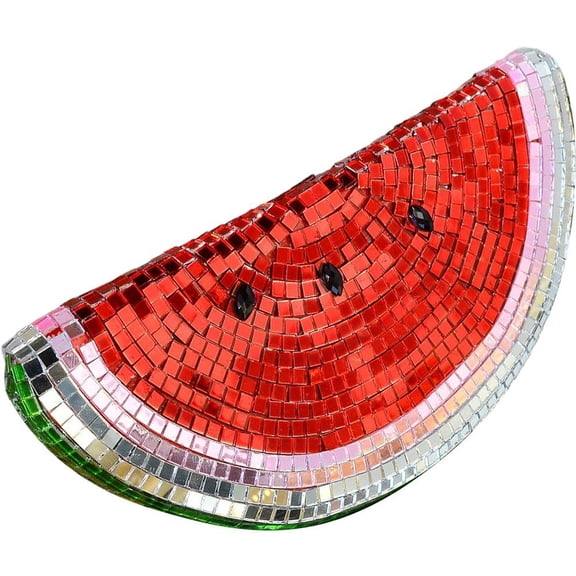 vlrwzc Disco Mirror Watermelon Table Centerpiece for Summer Pool Party Fruit Themed Decor