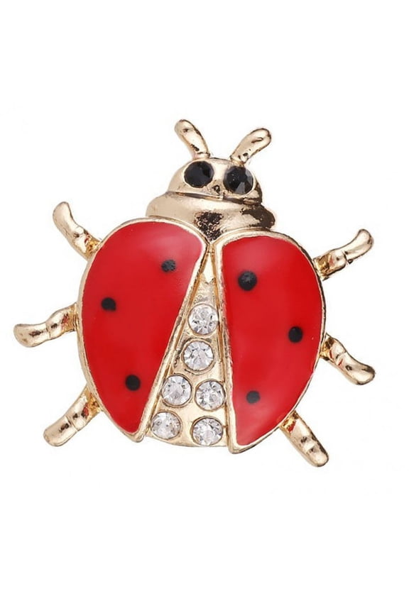 Exquisite Fashion Insect Brooch Series Cute Little Ladybug Brooch Pin Crystal Rhinestone Brooch Jewelry