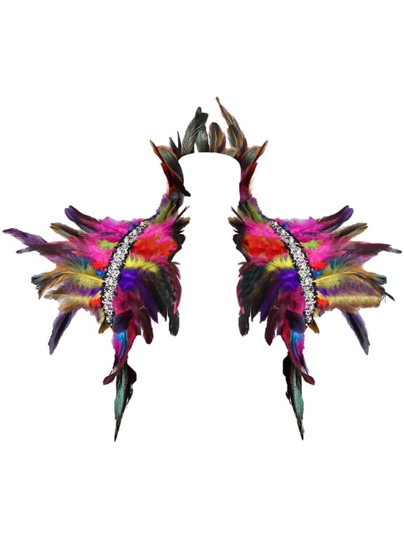 Feather Shawl Cloak Feather Vest Fake Collar Scarf Anime Shawl Shrug Collar Accessories