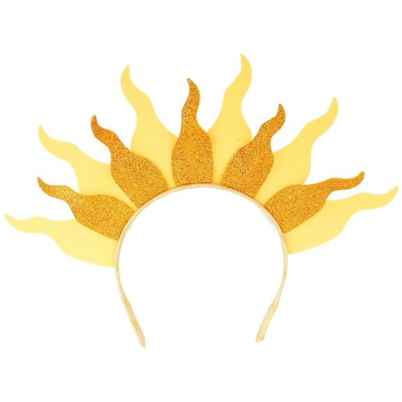 vlrwzc Flame Headband Flashing Sun Headband, Holiday Shimmering Fire Party Headband Adult Hair Accessories
