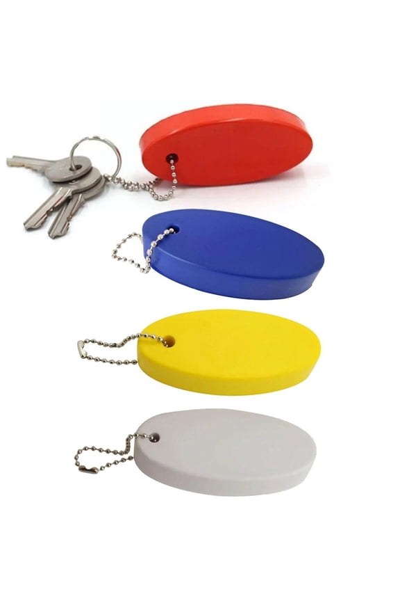 Floating Keychain 4Pcs Foam Floating Buoyant Keychain for Water Sports Marine Boat Swimming Key Ring Oval Kayak Rafting Keyring Canoe Keyring Accessory