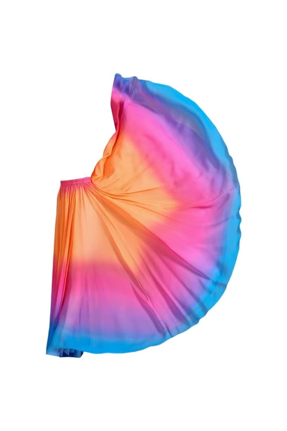 Flowing Long Spanish Gradient Belly Dance Skirt For Women 720 Degree Sun Skirt Classical Dance
