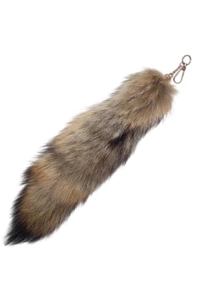 Fox Tail Keychain, Animal Tail Shaggy Faux Tail Decorative Therian Tail Accessory for Handbag Backpack