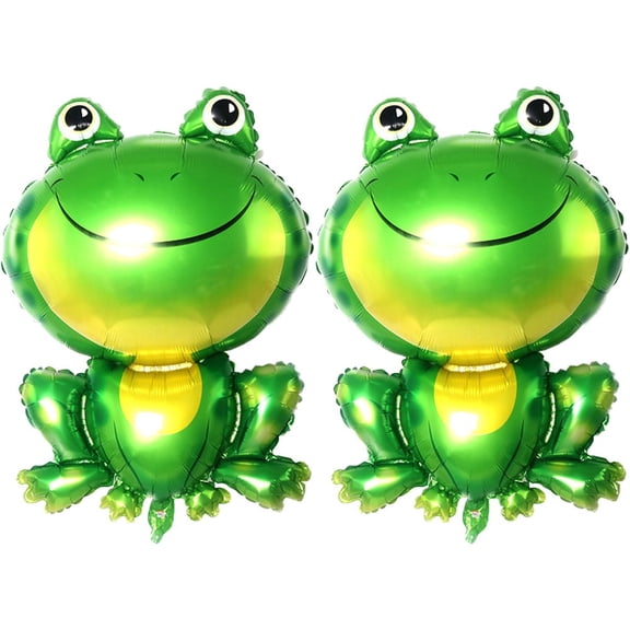 vlrwzc Frog Foil Walking Balloons 2 Pieces Large Frog Helium Balloon Foil Balloons Animal Themed Baby Shower Birthday Party Decoration