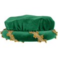 thumbnail image 1 of vlrwzc Green Renaissance Beret Hat Medieval Themed Event Headwear, 1 of 7