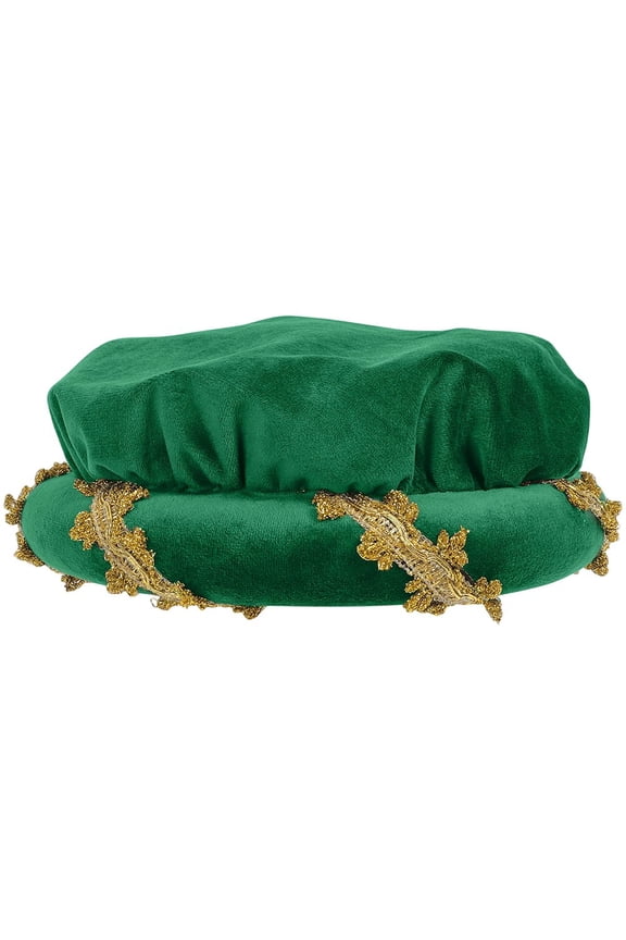 Green Renaissance Beret Hat Medieval Themed Event Headwear