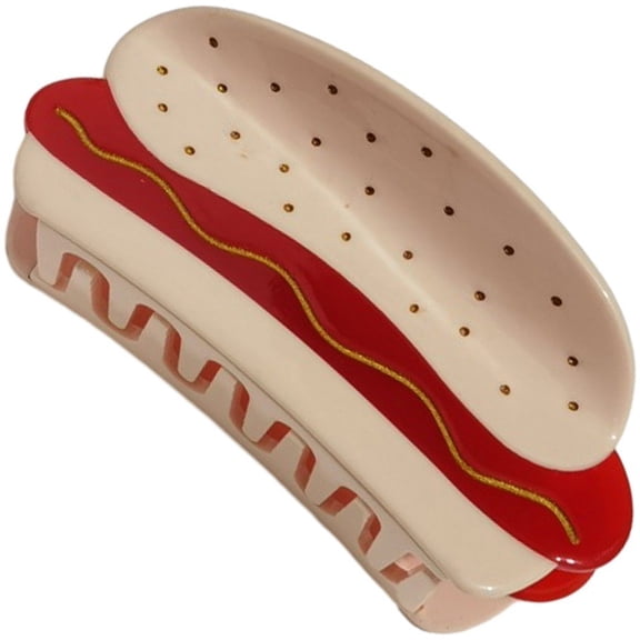 vlrwzc Hair Claw Clips Creative Hot Dog Hairpin Crab Clip Headwear Cartoon Hamburg Grip Pin Teeth Clamp-Stylish Accessories for Women