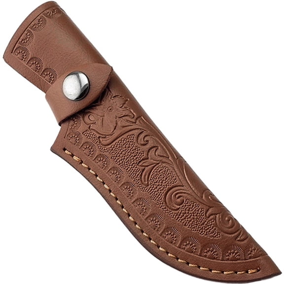 vlrwzc Handmade Leathers Knife Pouches Hunting Knife Holsters Carriers Carved Pattern Leather Sheaths Pouches for Outdoor Carriers