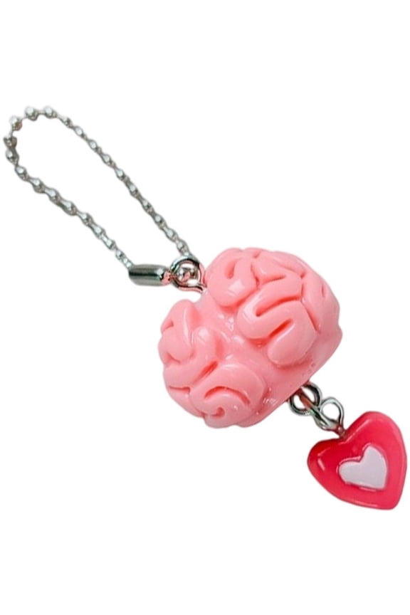 Human Anatomy Keychain Creative Brain Keyring Personalized Key Holder for Backpack Handbag Shoulder Bag Purse Decoration