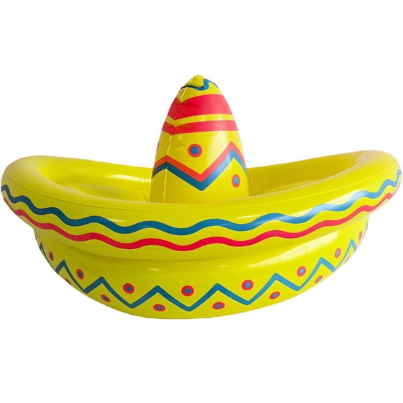 vlrwzc Inflatable Sombrero Ice Bucket, PVC Floating Drink Cooler for Pool Beach Party