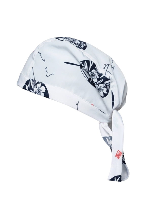 Japanese Style Chef Bandana Hat Adjustable Cotton Work Cap for Sushi Restaurants