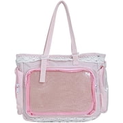vlrwzc Japanese Style Lace Ita Bag Clear Display Itabag Large Capacity Anime Tote Bag JK Shoulder Crossbody Handbag Gift