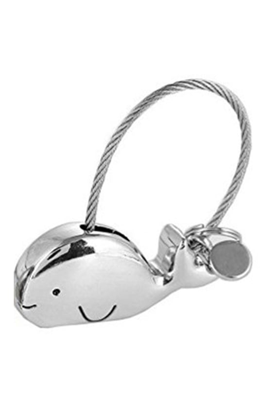 Keychain Sweet Kissing Dolphin Keychain Charm Accessory Automotive Cellphone Handbags Bag Pendant Keyring Gifts (Chromium)